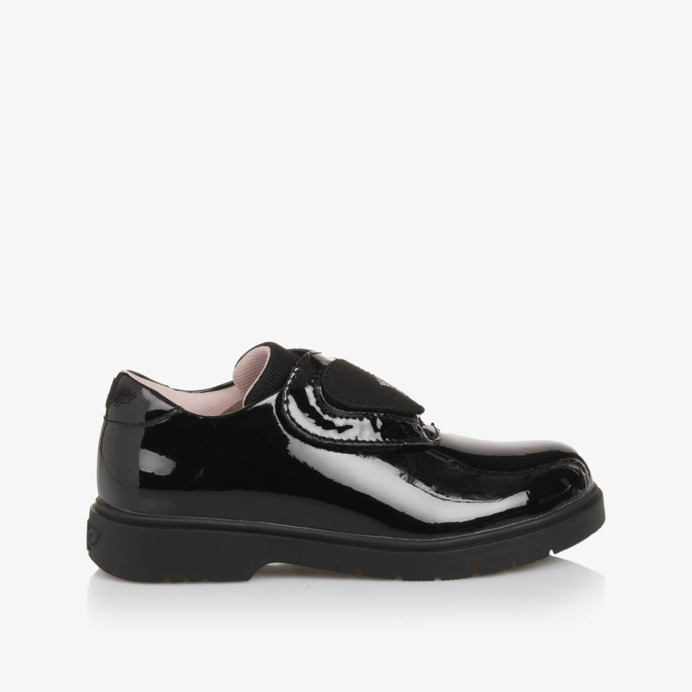 Lelli Kelly-Girls Black Patent Leather Velcro Shoes with Removable Patches | Childrensalon Outlet