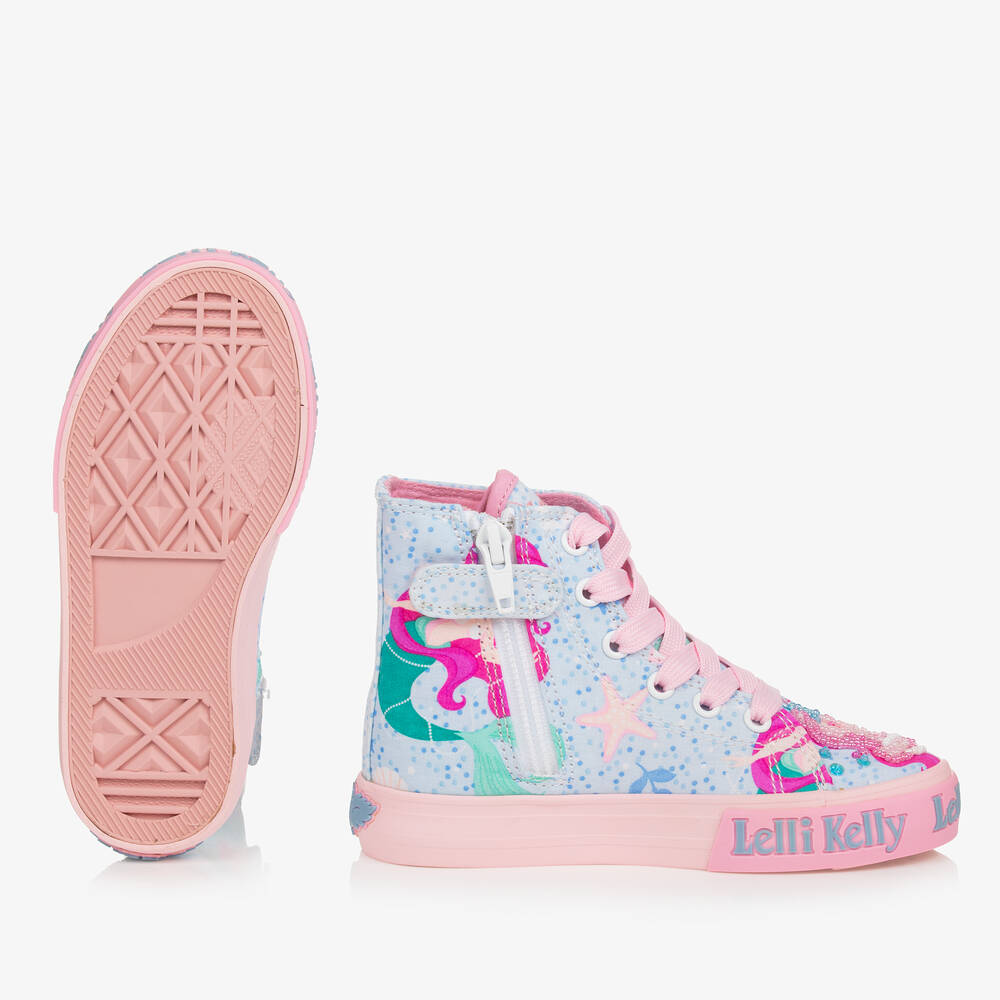 Lelli Kelly-Girls Blue Mermaid High-Top Trainers | Childrensalon Outlet