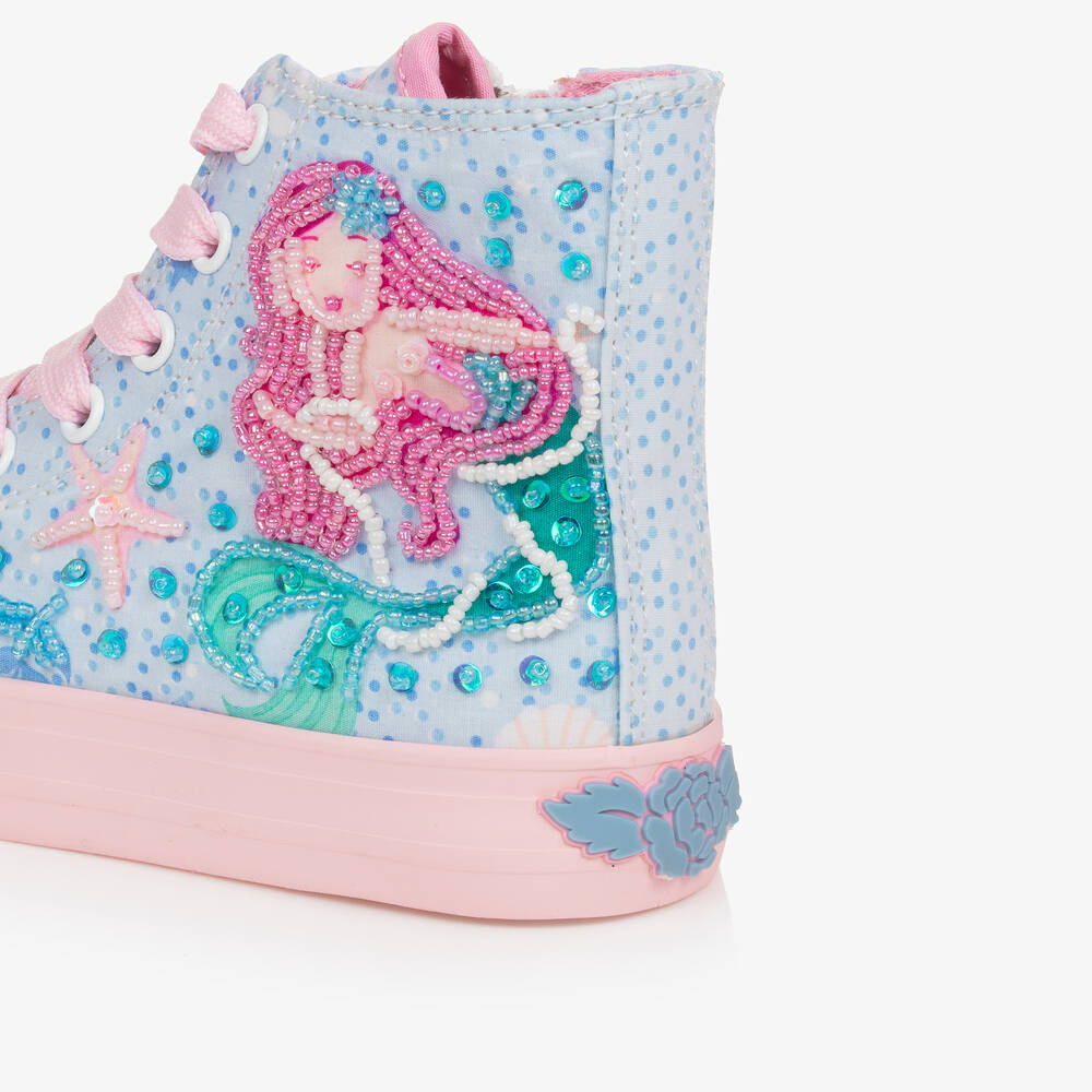 Lelli Kelly-Girls Blue Mermaid High-Top Trainers | Childrensalon Outlet