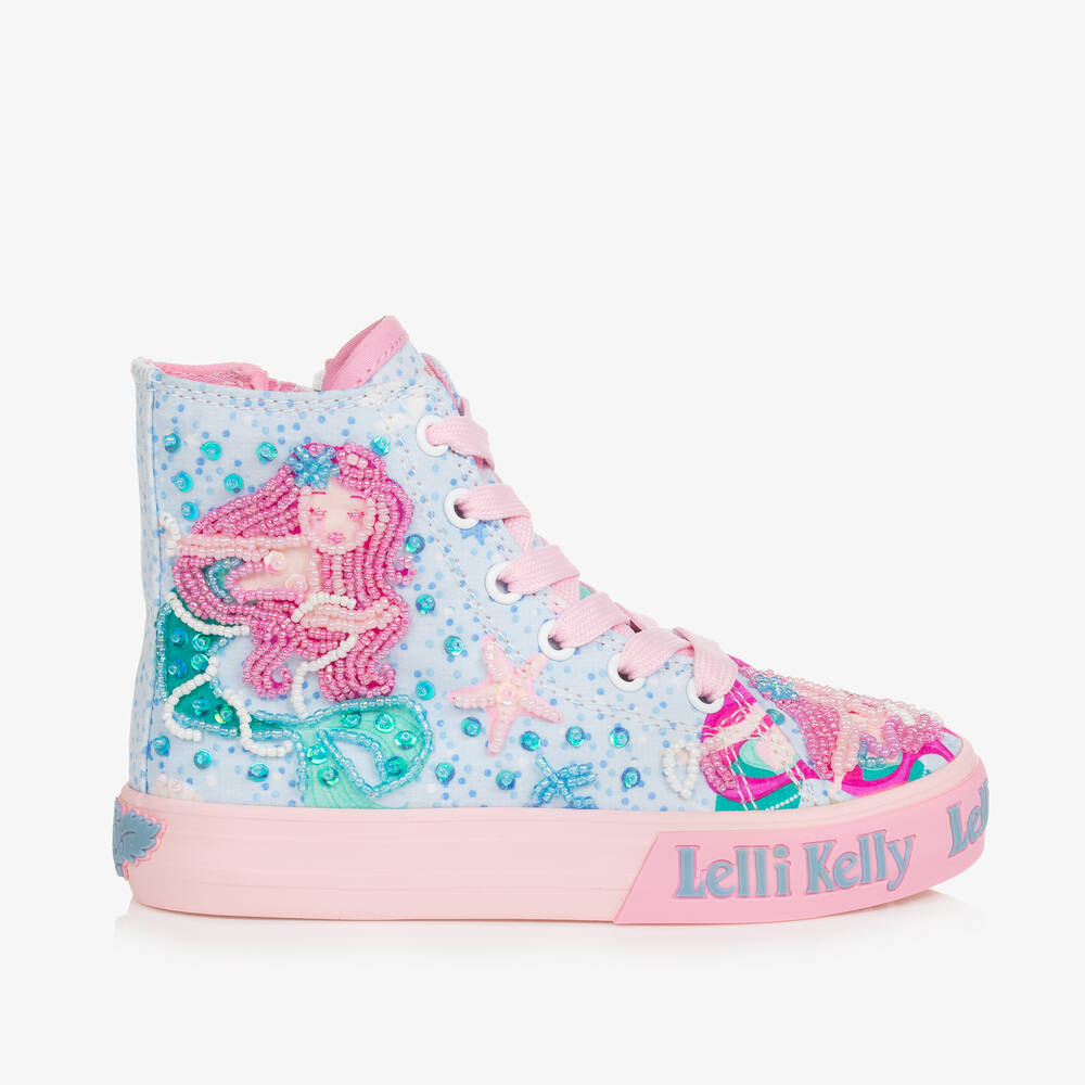 Lelli Kelly-Girls Blue Mermaid High-Top Trainers | Childrensalon Outlet