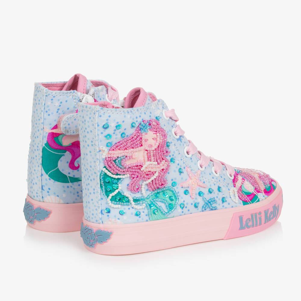 Lelli Kelly-Girls Blue Mermaid High-Top Trainers | Childrensalon Outlet