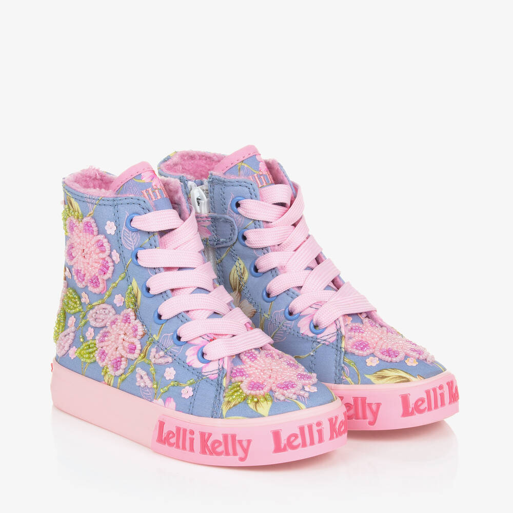 Lelli Kelly - Hohe Sneakers in Blau und Rosa | Childrensalon