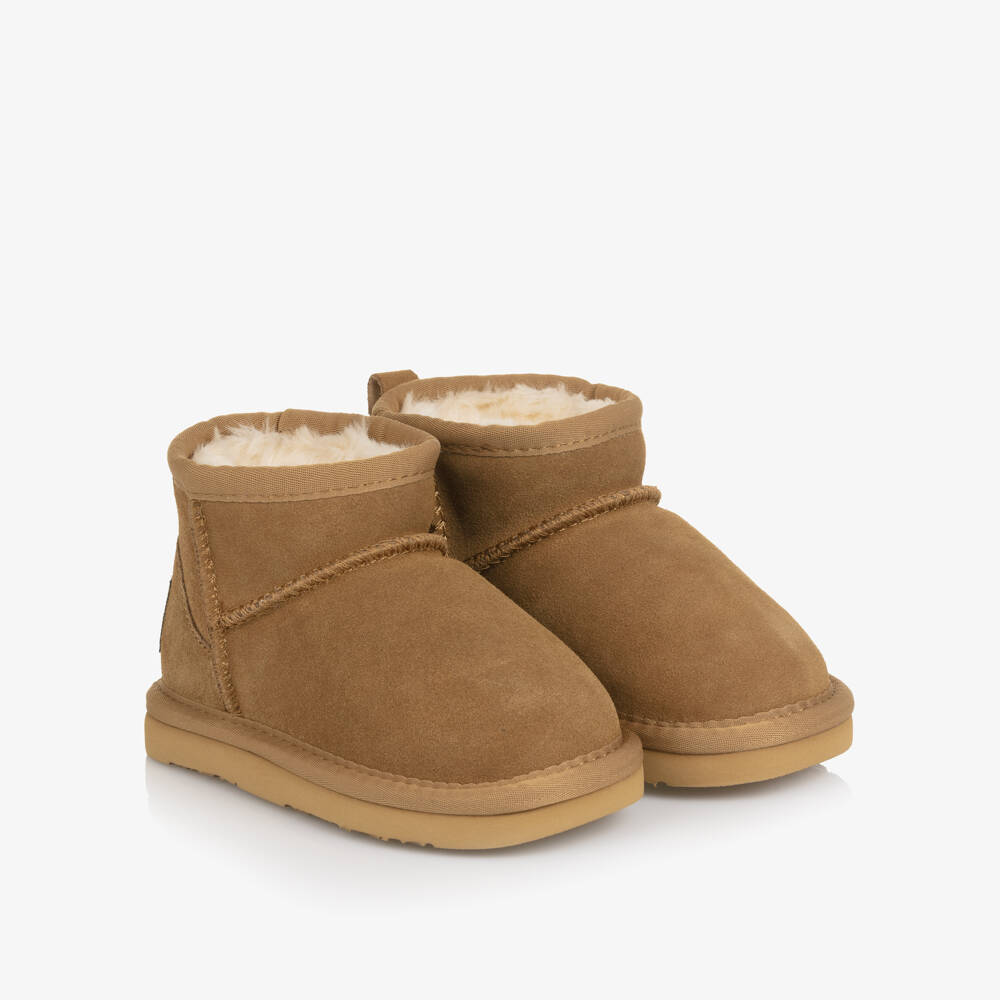 Lelli Kelly-Girls Brown Suede Leather Boots with Fleecy Lining | Childrensalon Outlet