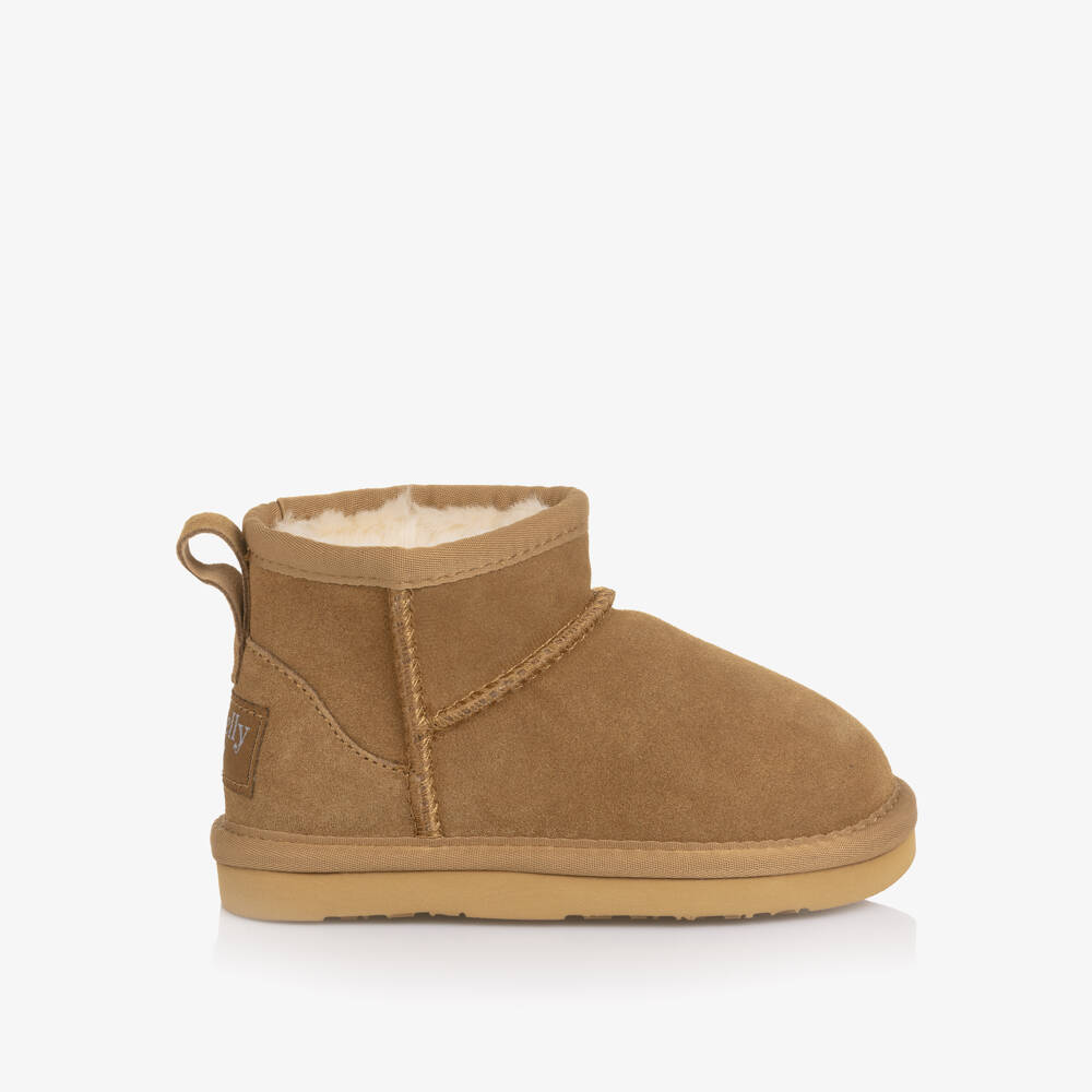 Lelli Kelly-Girls Brown Suede Leather Boots with Fleecy Lining | Childrensalon Outlet