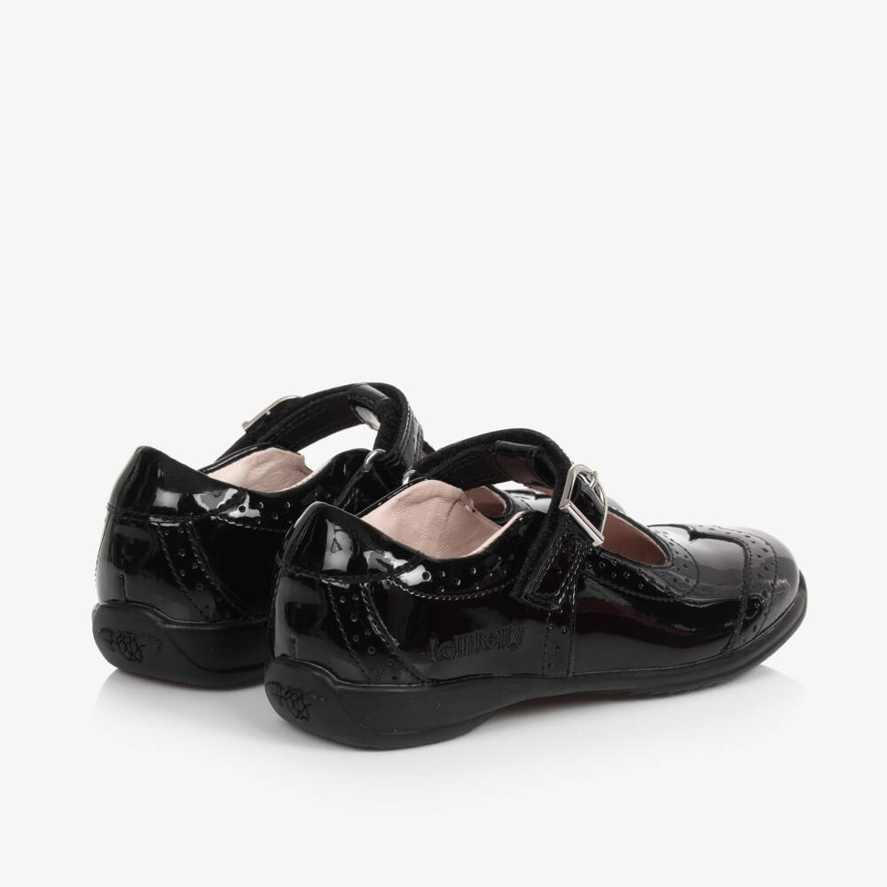 Lelli Kelly-Girls Elegant Black Glossy T-Strap Flats | Childrensalon Outlet