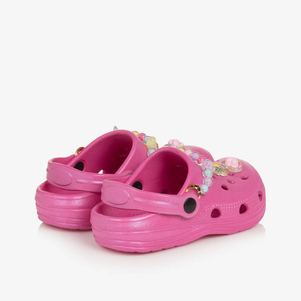 Lelli Kelly-Girls Fuchsia Pink Gem Clogs | Childrensalon Outlet