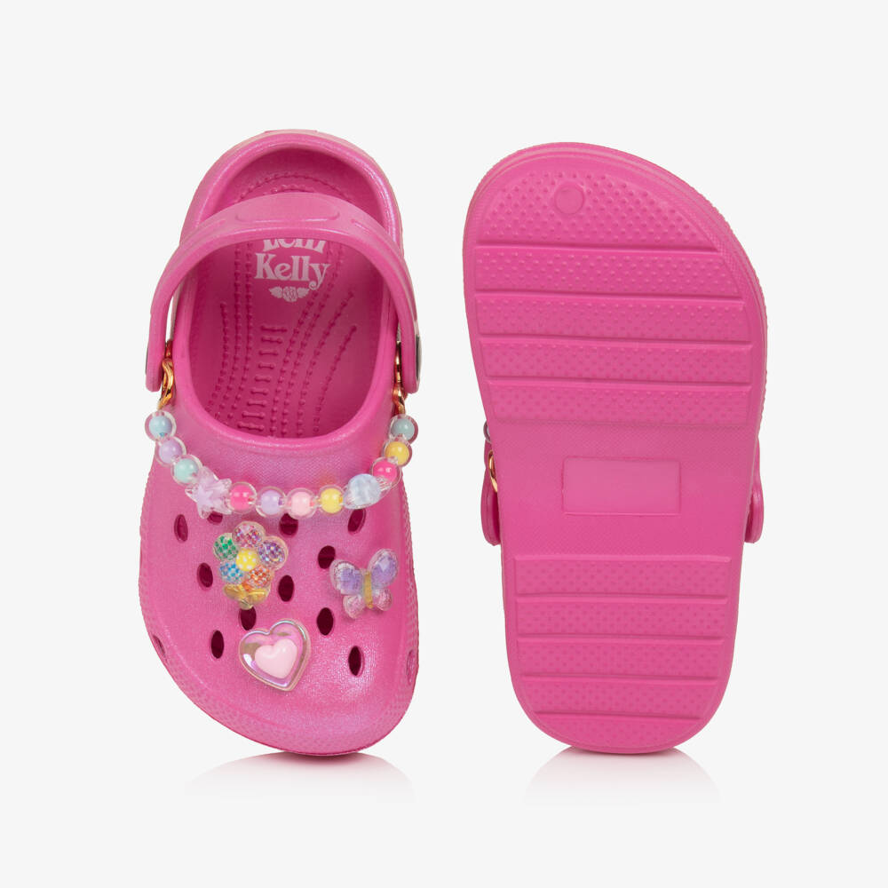 Lelli Kelly-Girls Fuchsia Pink Gem Clogs | Childrensalon Outlet
