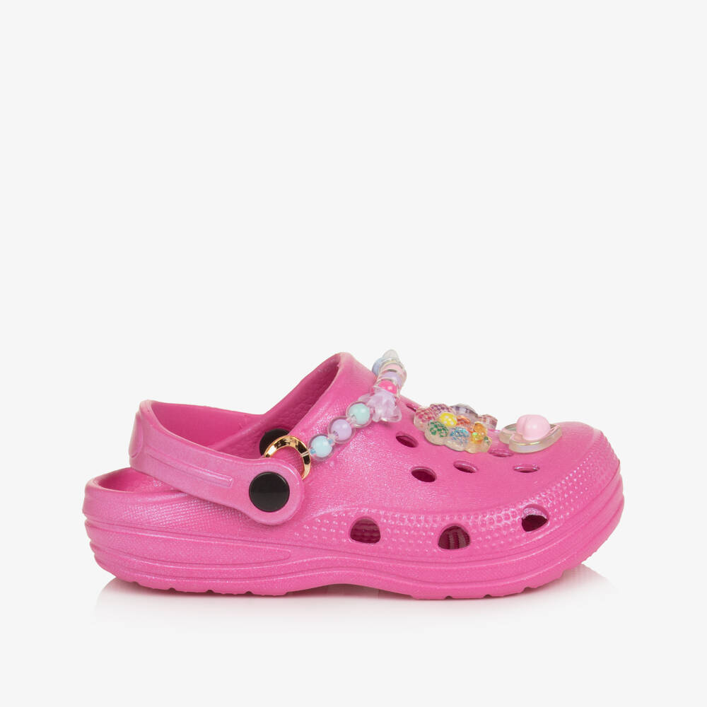 Lelli Kelly-Girls Fuchsia Pink Gem Clogs | Childrensalon Outlet