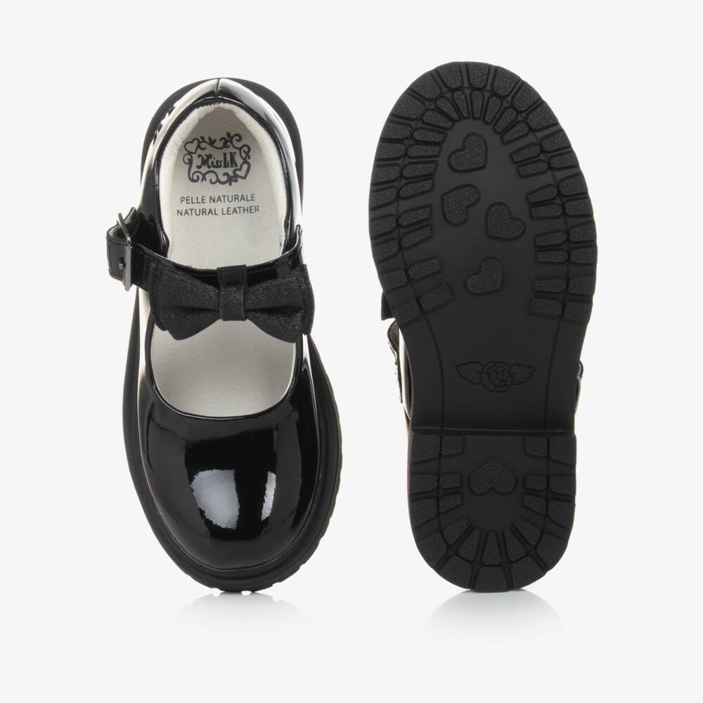 Lelli Kelly-Girls Glossy Black Bow Mary Janes | Childrensalon Outlet