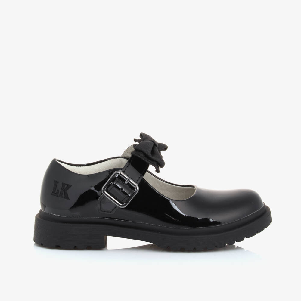 Lelli Kelly-Girls Glossy Black Bow Mary Janes | Childrensalon Outlet