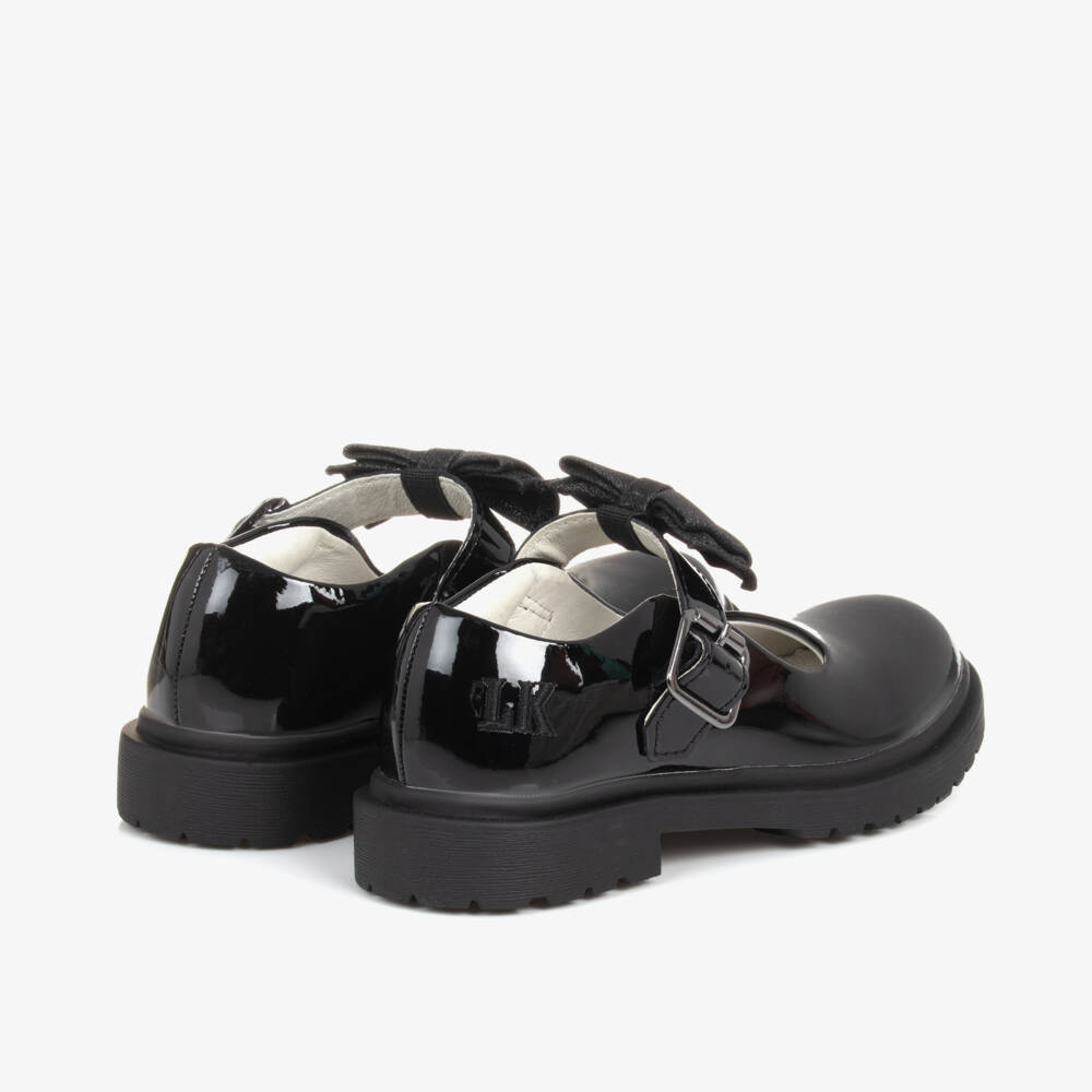 Lelli Kelly-Girls Glossy Black Bow Mary Janes | Childrensalon Outlet