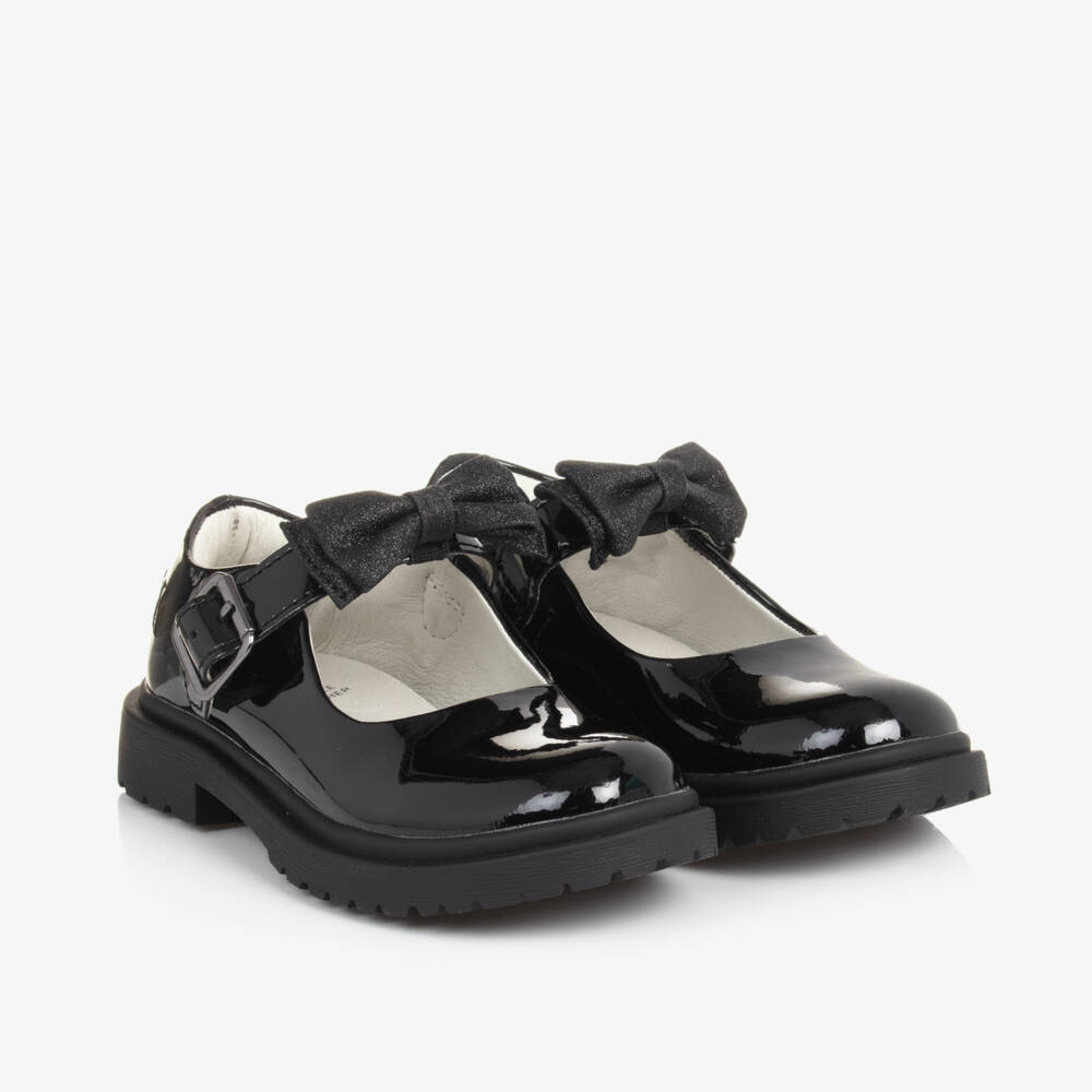 Lelli Kelly-Girls Glossy Black Bow Mary Janes | Childrensalon Outlet