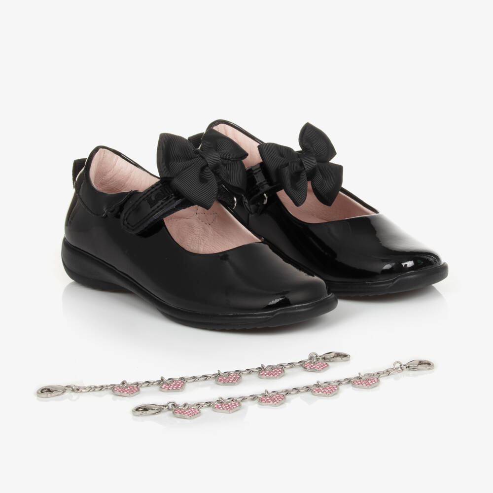 Lelli Kelly-Girls Glossy Black Strap Shoes | Childrensalon Outlet