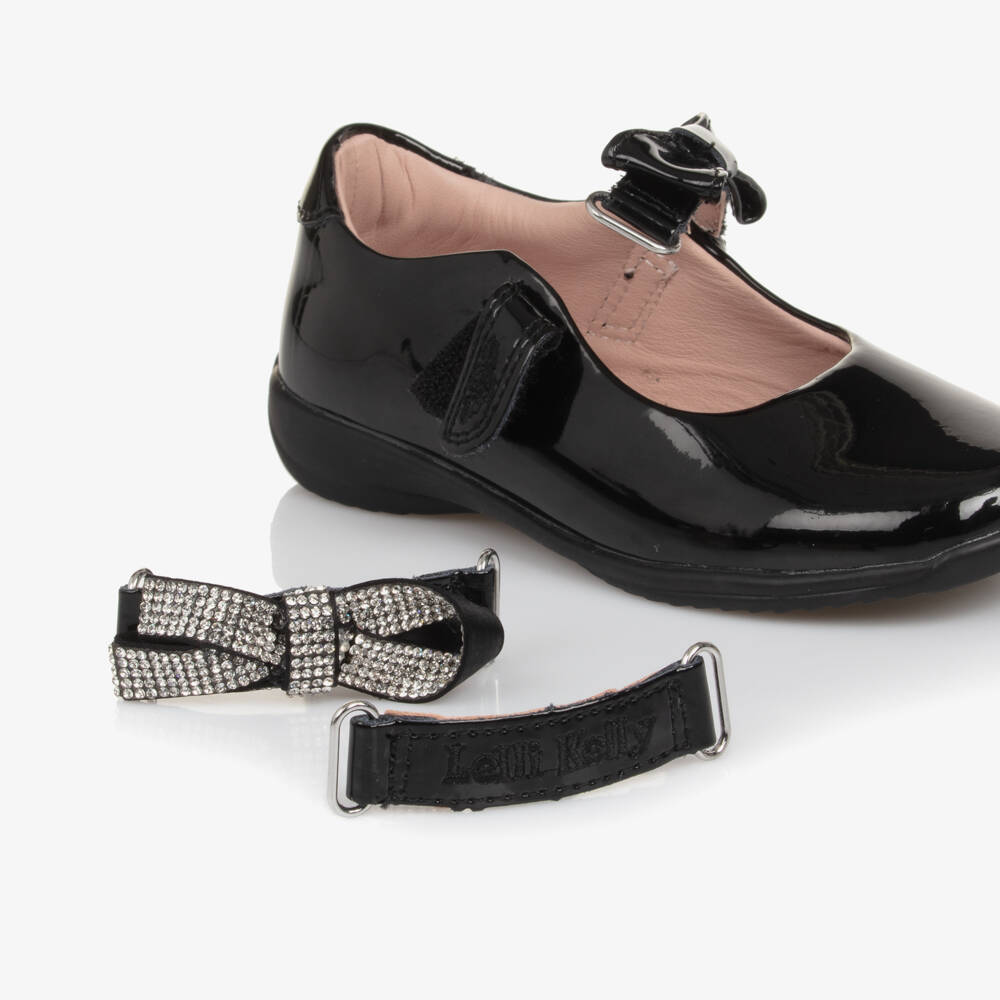 Lelli Kelly-Girls Glossy Diamanté Bow Shoes | Childrensalon Outlet