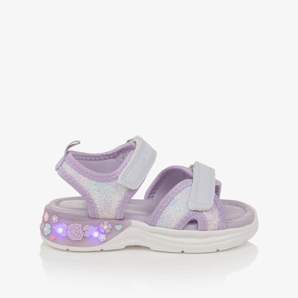 Lelli Kelly-Girls Light-Up Lilac Blossom Sandals | Childrensalon Outlet