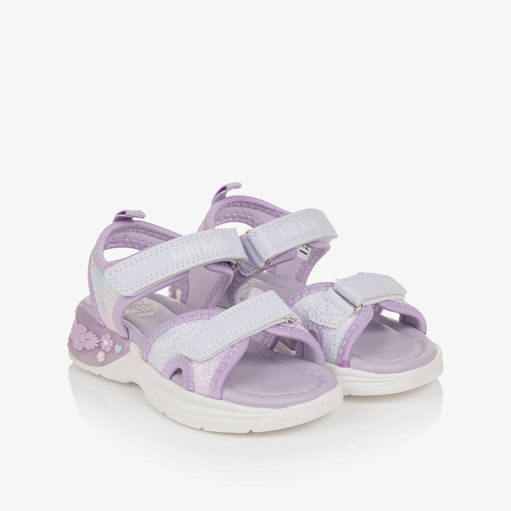 Lelli Kelly-Girls Light-Up Lilac Blossom Sandals | Childrensalon Outlet