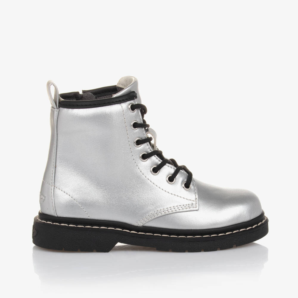 Lelli Kelly-Girls Metallic Silver Faux Leather Boots | Childrensalon Outlet