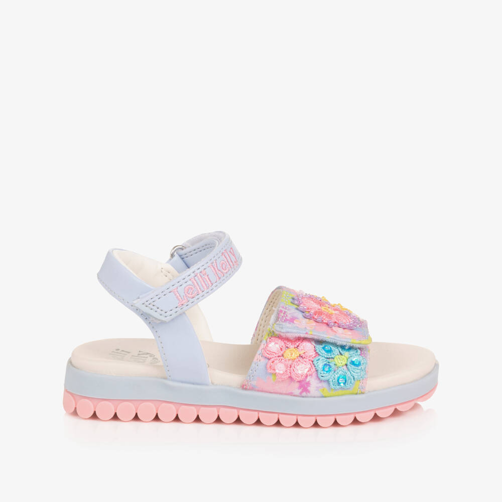 Lelli Kelly-Girls Navy Blue Floral Bead Sandals | Childrensalon Outlet