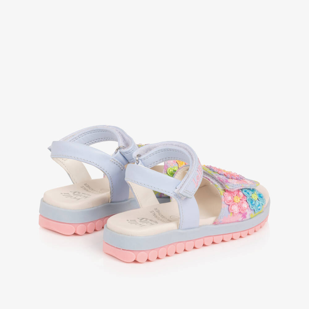 Lelli Kelly-Girls Navy Blue Floral Bead Sandals | Childrensalon Outlet