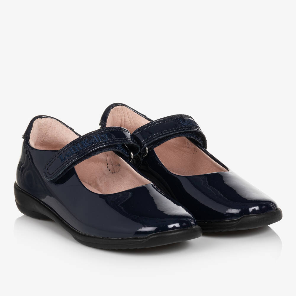 Girls navy sale patent shoes