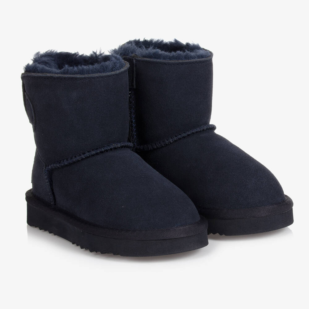 Lelli Kelly Girls Navy Blue Suede Boots Childrensalon Outlet