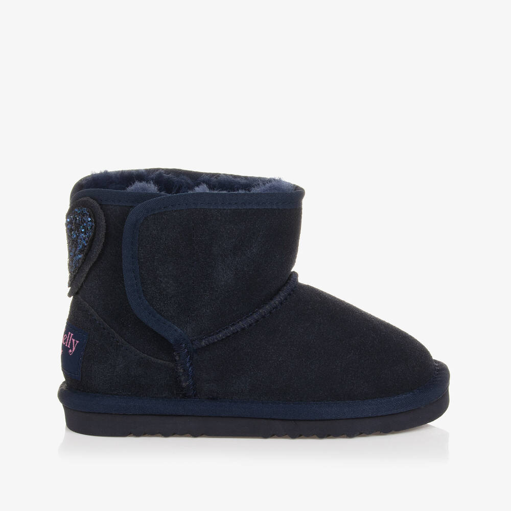 Lelli Kelly-Синие замшевые полусапожки с сердечками | Childrensalon Outlet