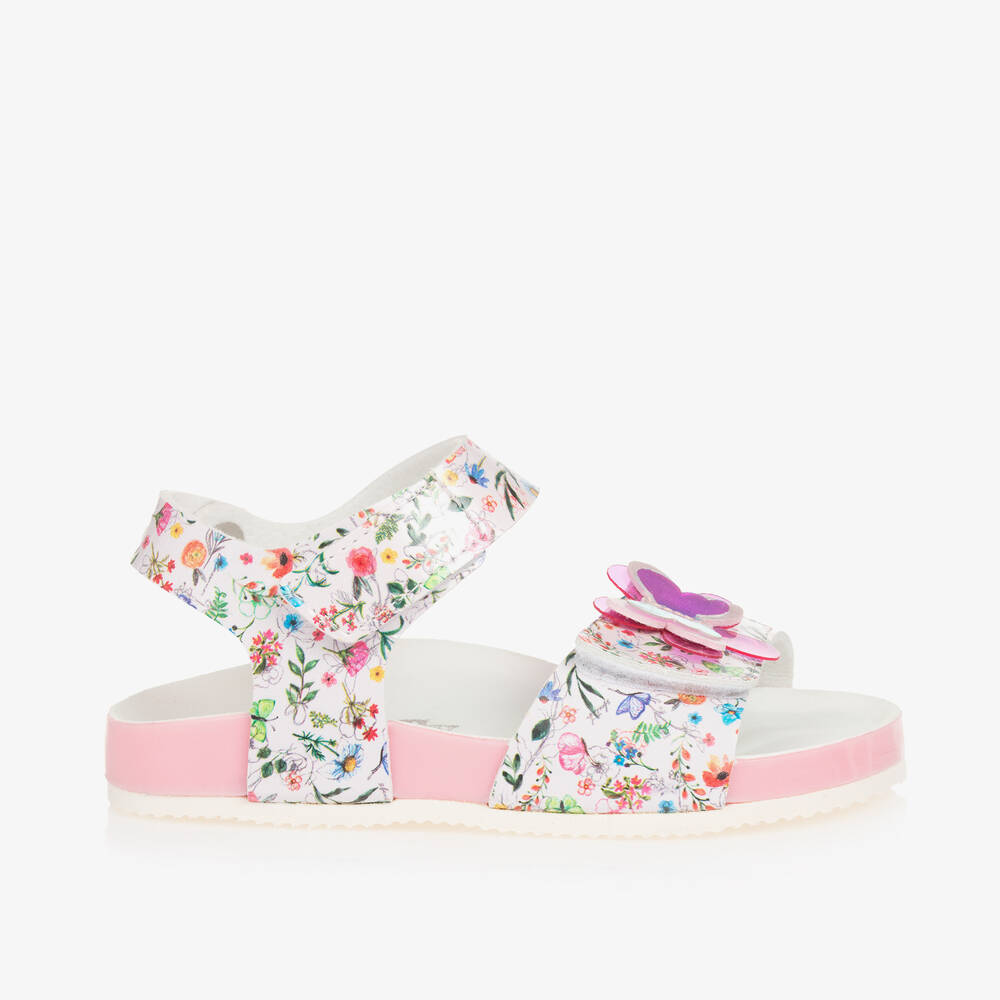 ليلي كيلي-صندل بطبعة ورود لون زهري فاتح للبنات | Childrensalon Outlet