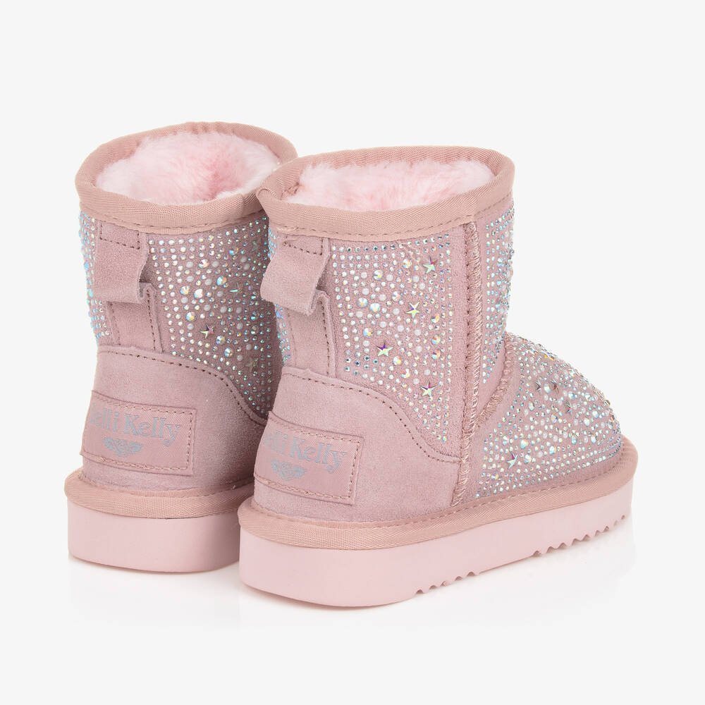 Pink suede boots discount