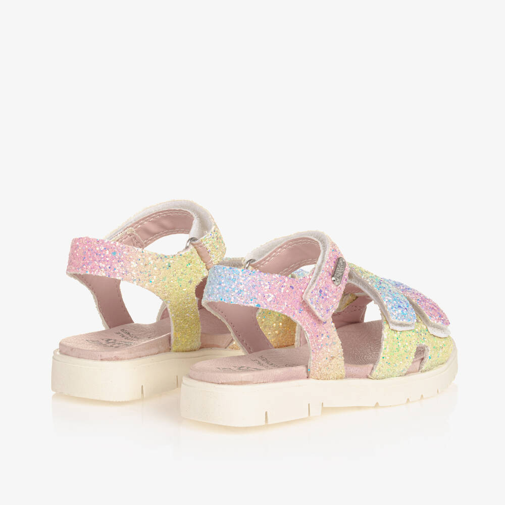 Lelli Kelly-Girls Pastel Glitter Velcro Sandals | Childrensalon Outlet