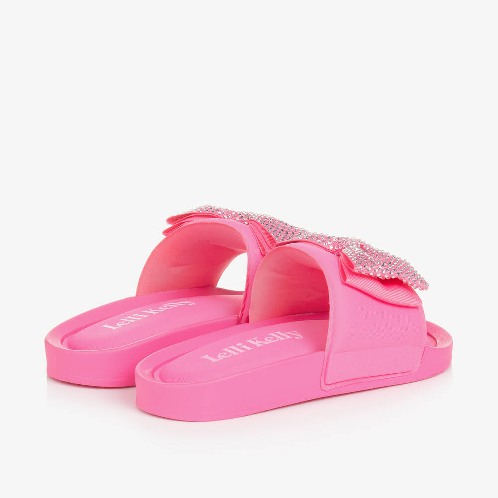 Lelli Kelly-شبشب بفيونكة مزين بديامونتي لون زهري | Childrensalon Outlet