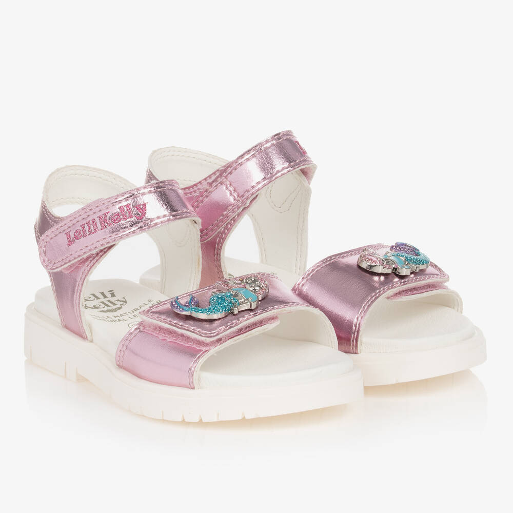Lelli Kelly - Розовые сандалии с русалками из стразов | Childrensalon