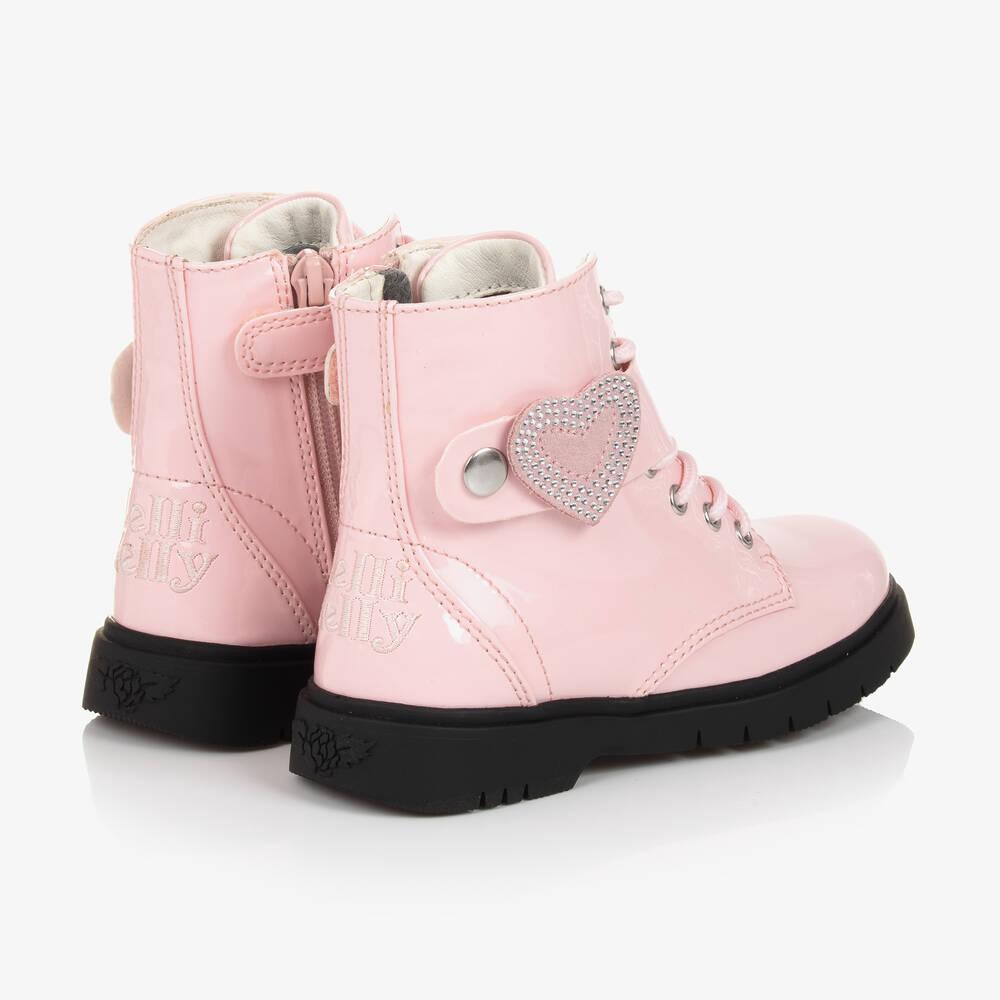 Lelli Kelly Girls Pink Faux Patent Leather Boots Childrensalon