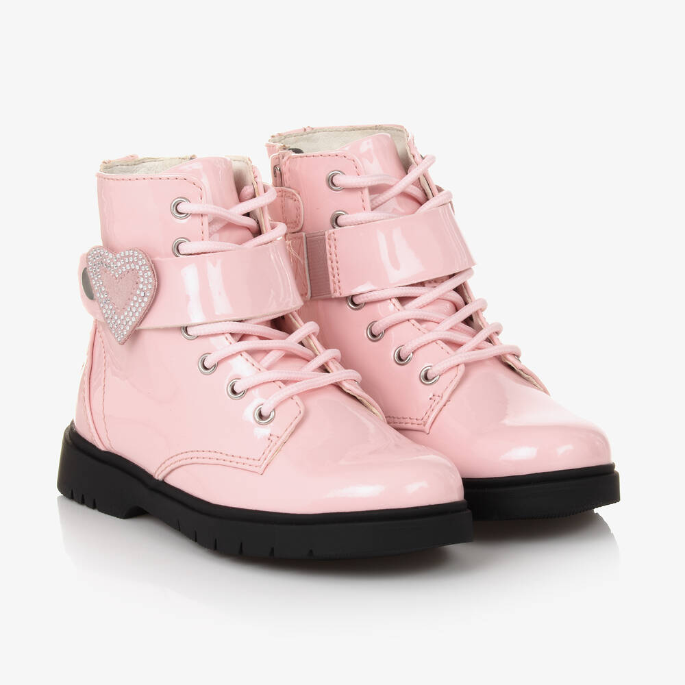 Lelli Kelly - Girls Pink Faux Patent Leather Boots | Childrensalon