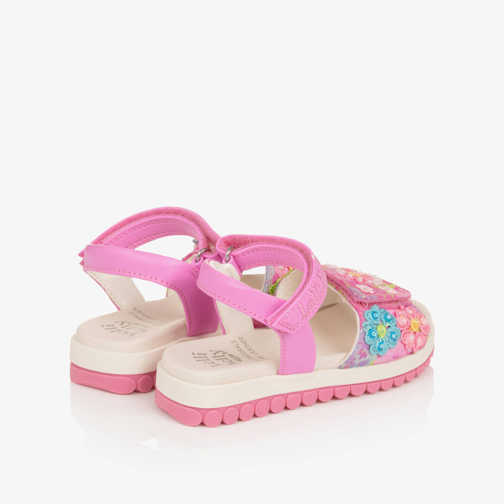 Lelli Kelly-Girls Pink Floral Bead Sandals | Childrensalon Outlet