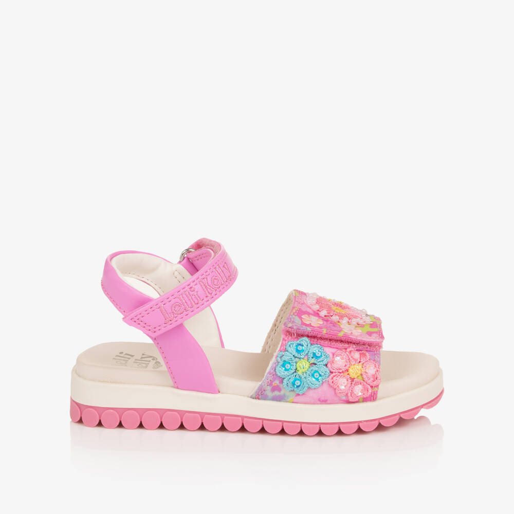 Lelli Kelly-Girls Pink Floral Bead Sandals | Childrensalon Outlet