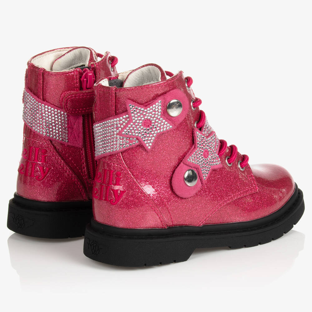 Lelli Kelly Girls Pink Glitter Ankle Boots