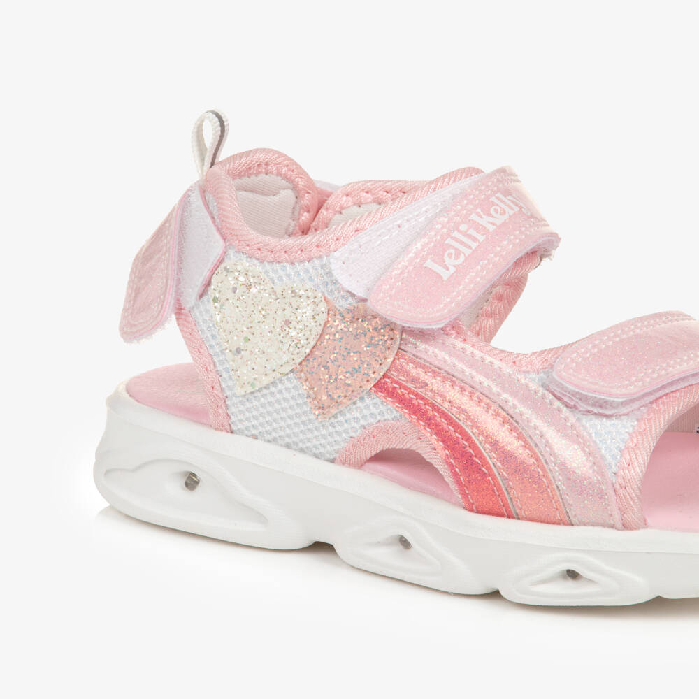 Lelli Kelly-Girls Pink Heart Glow Sandals | Childrensalon Outlet