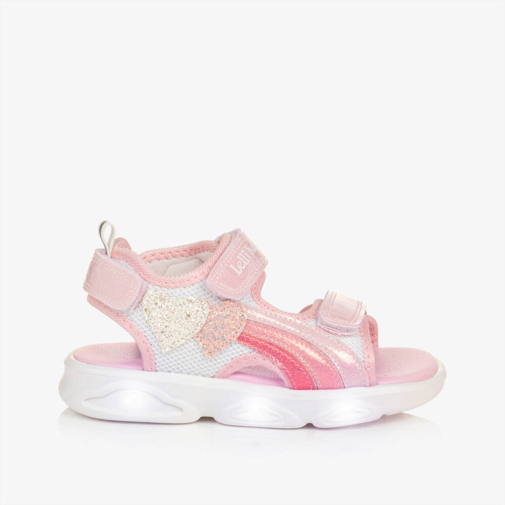 Lelli Kelly-Girls Pink Heart Glow Sandals | Childrensalon Outlet