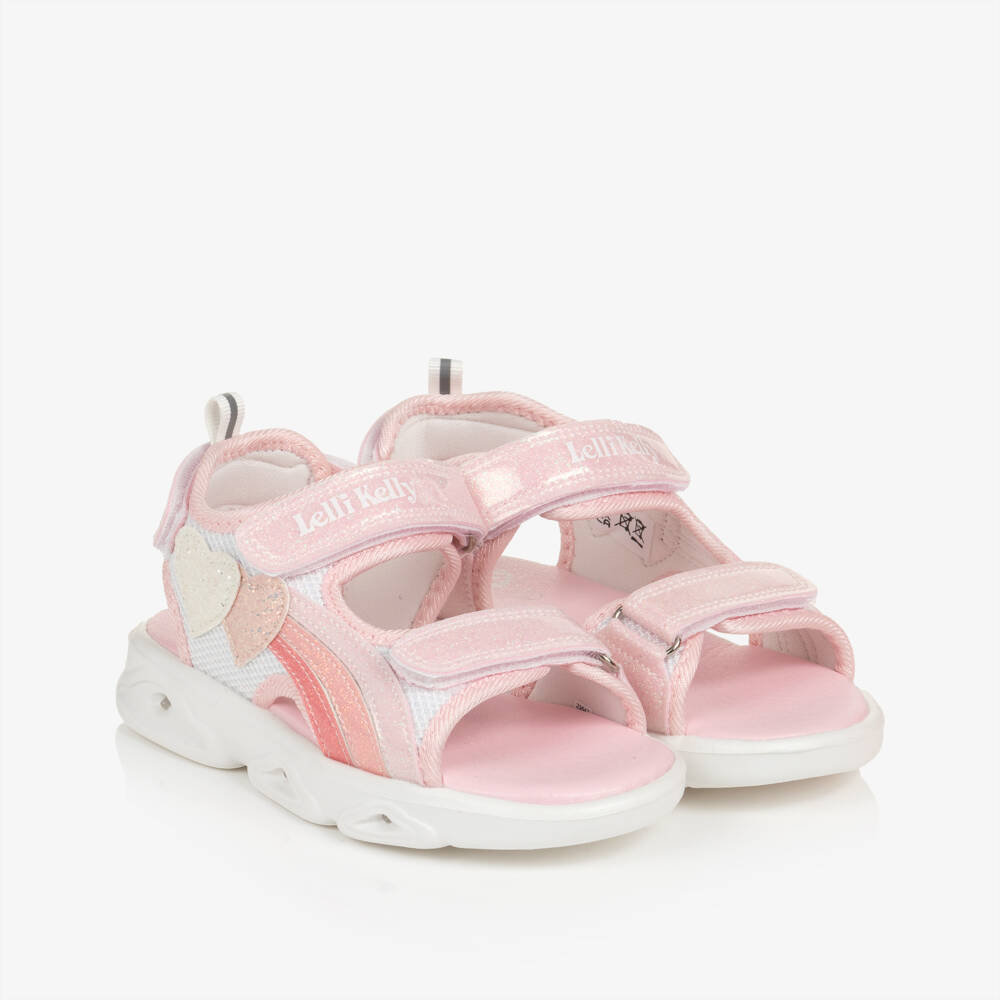 Lelli Kelly-Girls Pink Heart Glow Sandals | Childrensalon Outlet