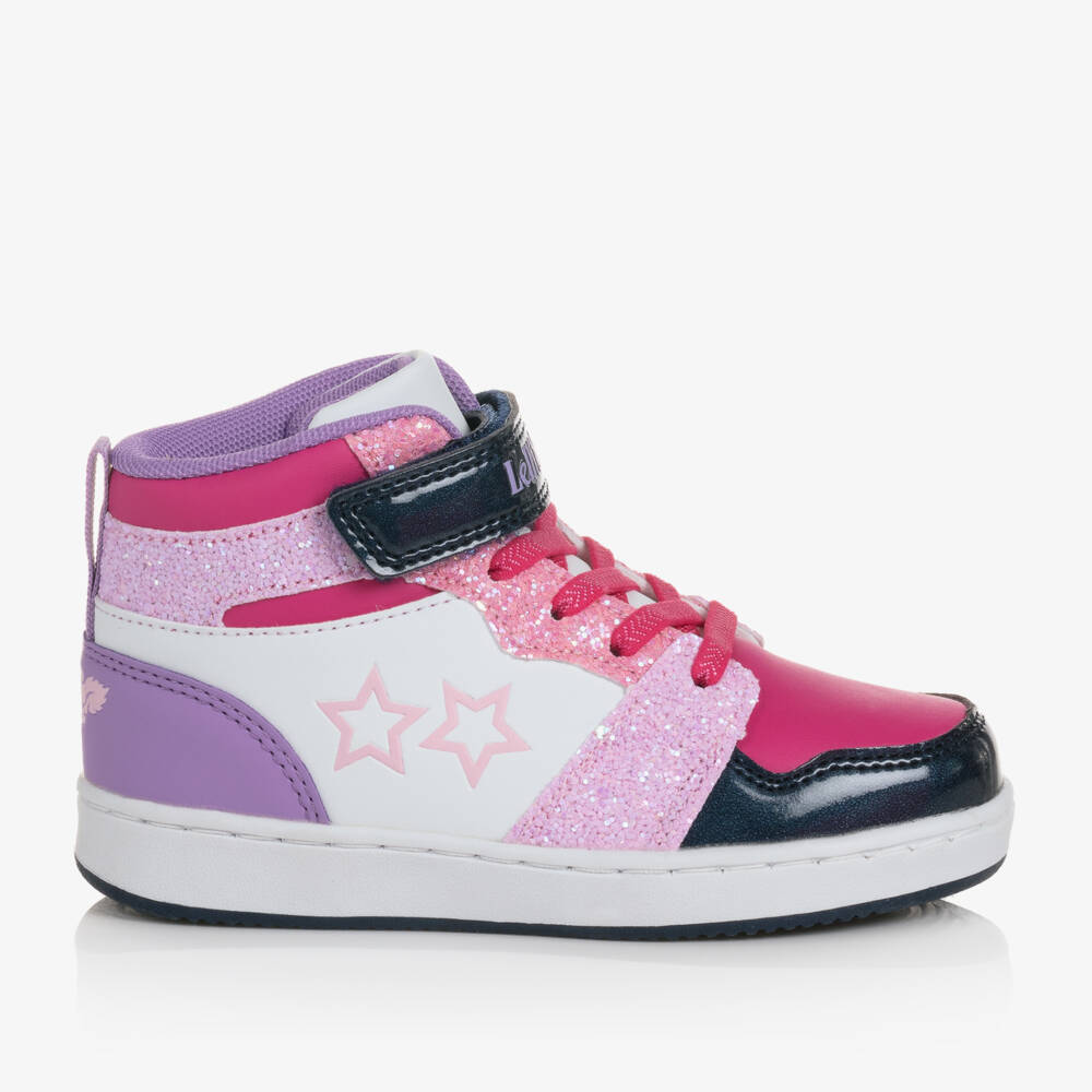 Lelli Kelly-Girls Pink High Top Velcro Trainers | Childrensalon Outlet