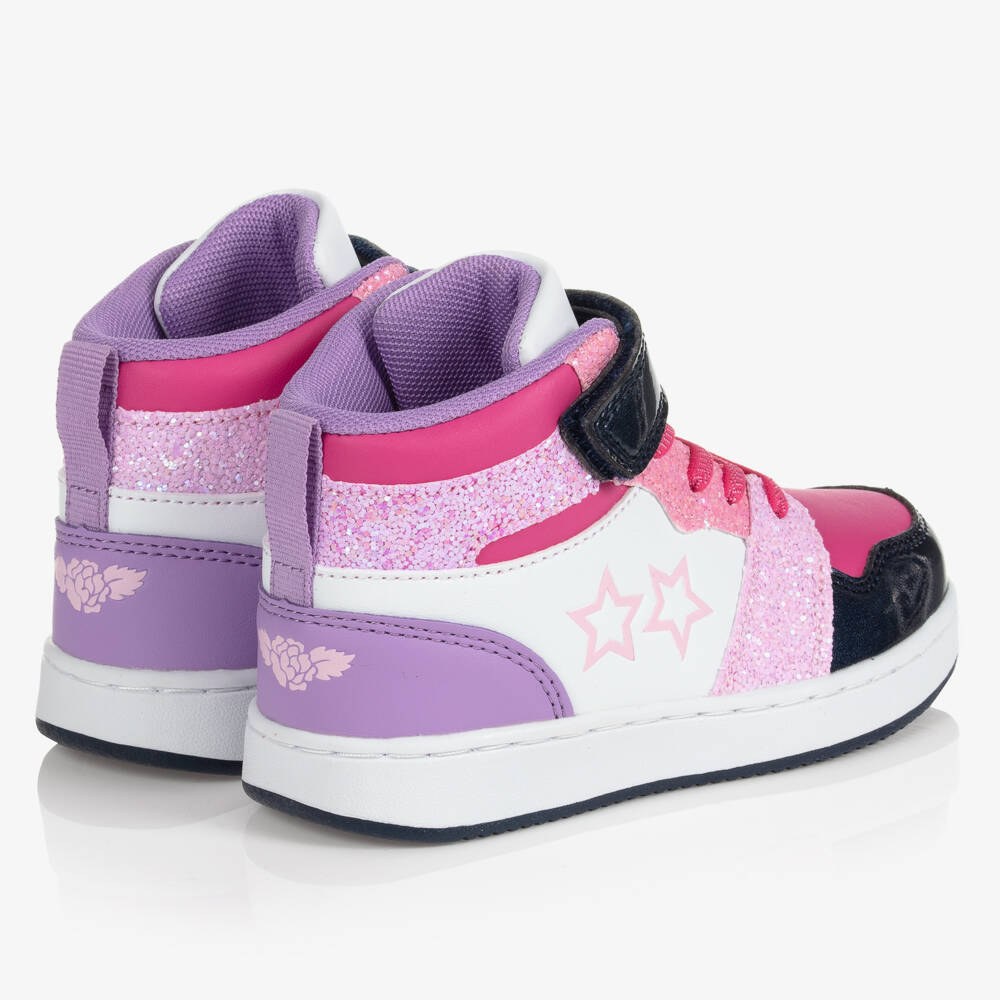 Lelli Kelly-Girls Pink High Top Velcro Trainers | Childrensalon Outlet