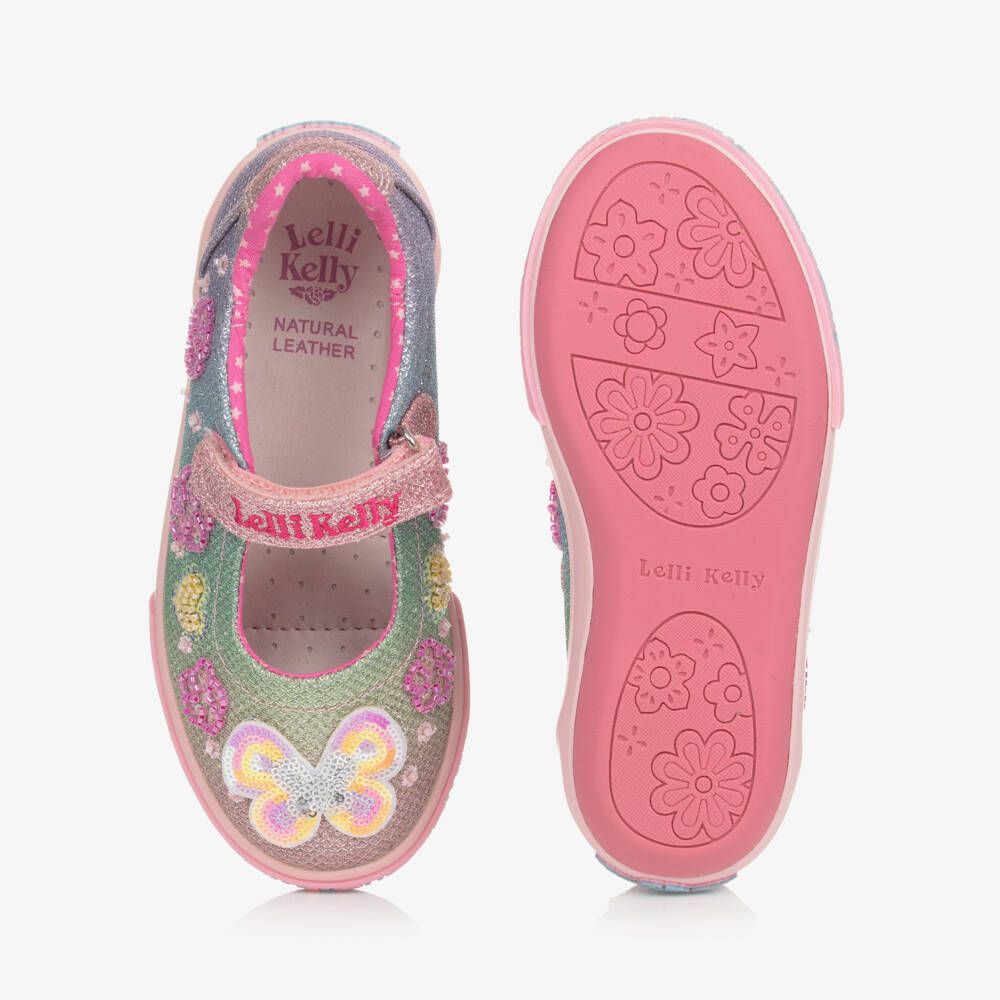 Lelli Kelly-Girls Pink Ombré Hand-Beaded Bar Shoes | Childrensalon Outlet