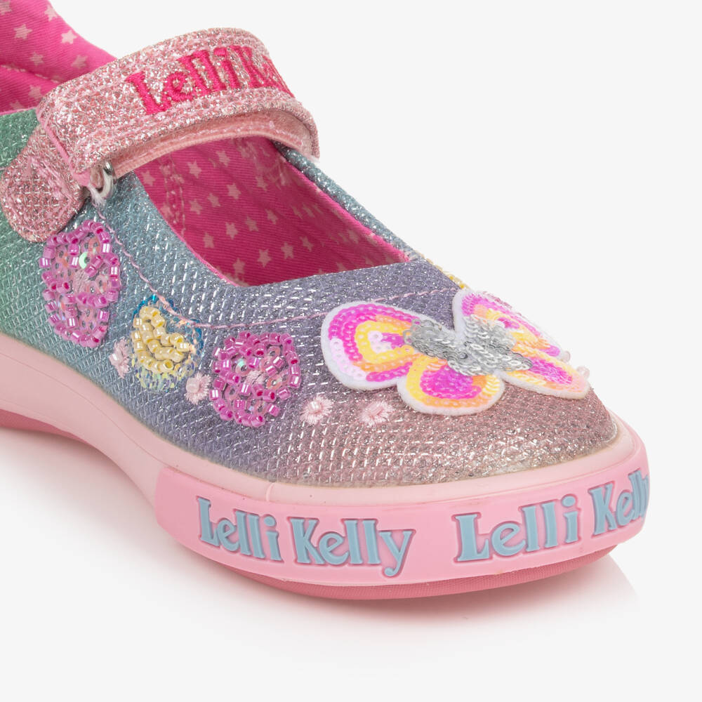 Lelli Kelly-Girls Pink Ombré Hand-Beaded Bar Shoes | Childrensalon Outlet