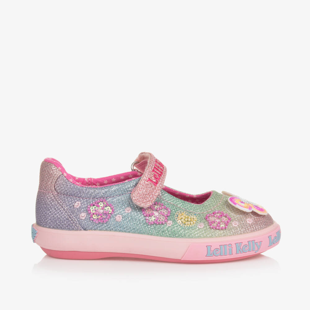 Lelli Kelly-Girls Pink Ombré Hand-Beaded Bar Shoes | Childrensalon Outlet