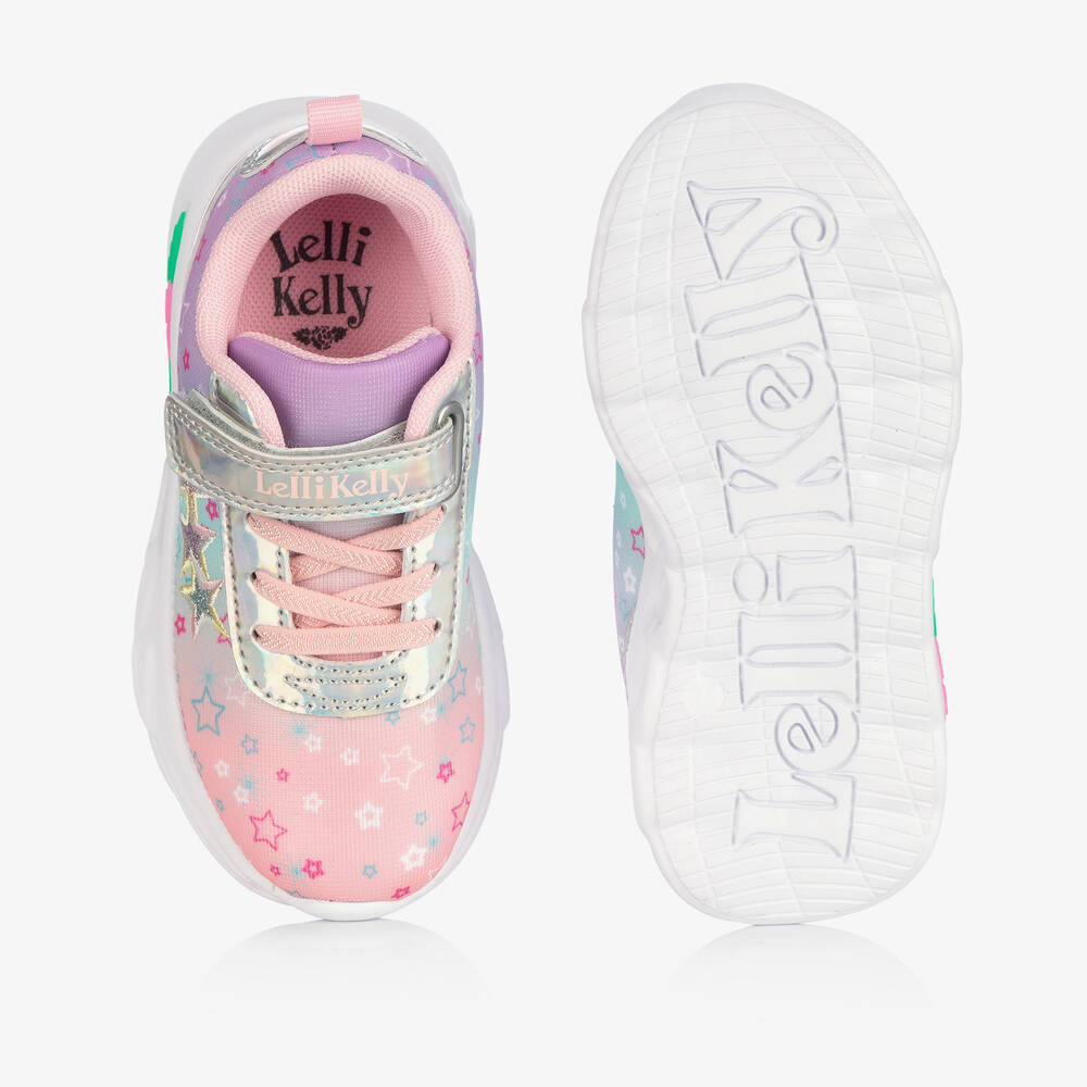 Lelli Kelly Girls Pink Star Light Up Trainers