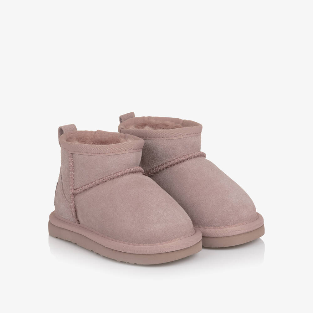 Lelli Kelly-Girls Pink Suede Leather Boots with Fleecy Lining | Childrensalon Outlet