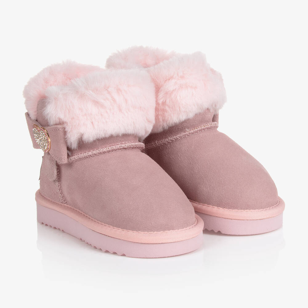 Lelli Kelly - Girls Pink Suede Short Boots | Childrensalon