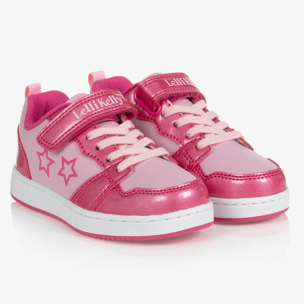 Lelli Kelly - Girls Pink Velcro Trainers | Childrensalon