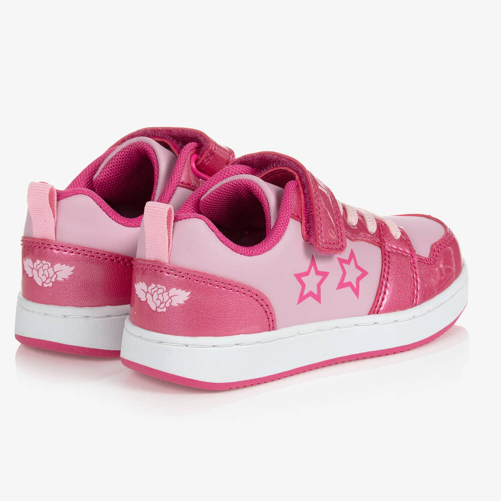 Girls pink clearance velcro trainers