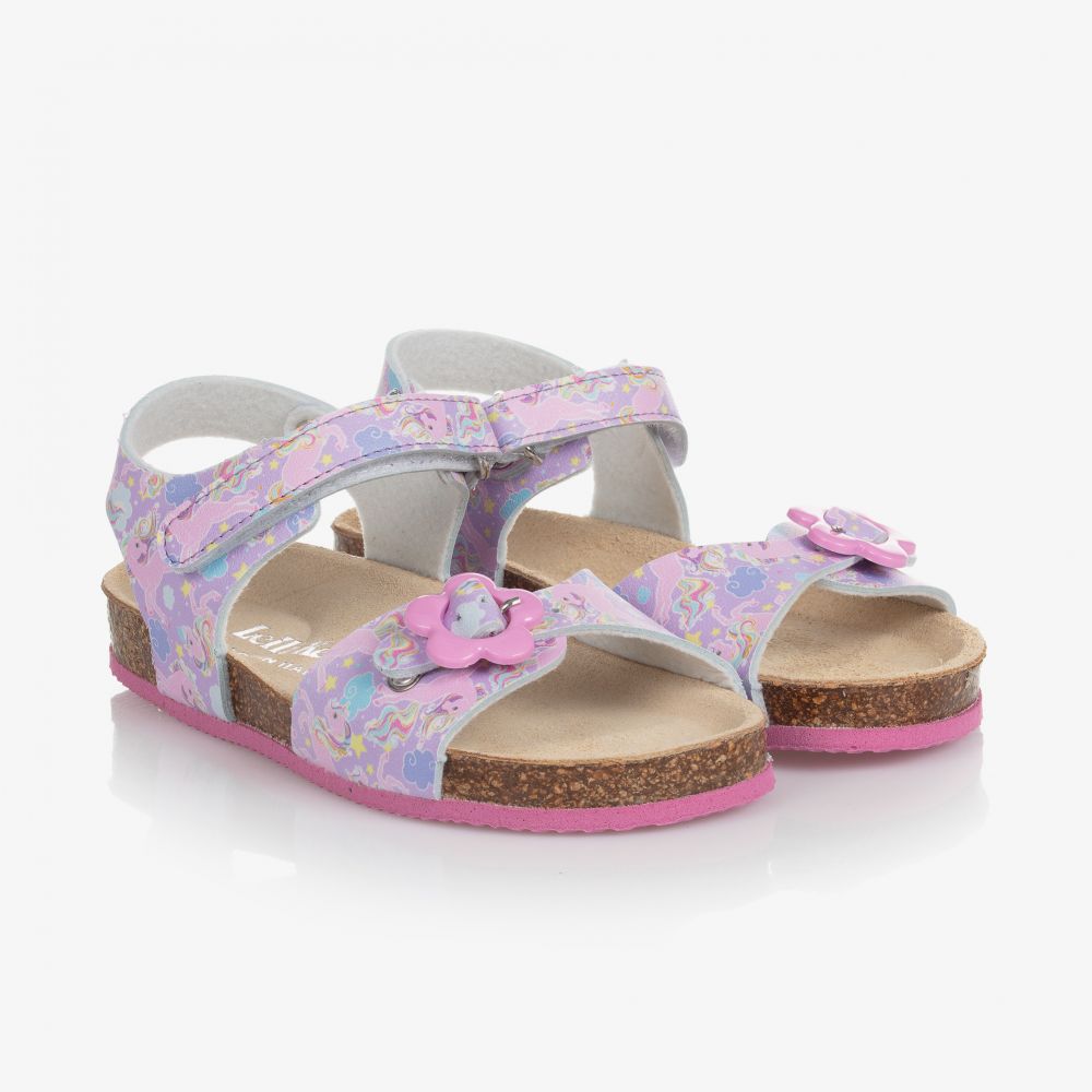 Lelli Kelly - Фиолетовые сандалии с единорогами для девочек | Childrensalon